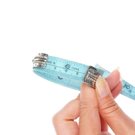 6.5" Jason/Pearl Ukestine Zuni sterling silver snake eye turquoise cuff bracelet