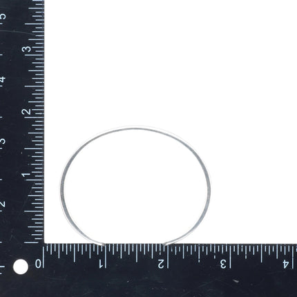 6.25" Vintage Navajo sterling silver banded modernist cuff bracelet D feather