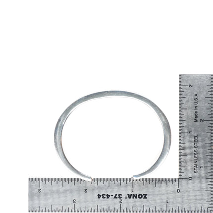 6" 40's-50's Zuni sterling silver spiny oyster/turquoise inlay cuff bracelet