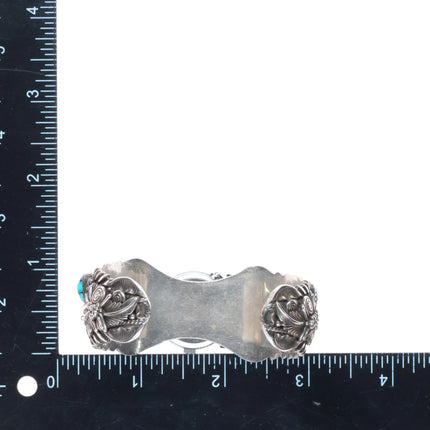 6.25" ADC Navajo high quality sterling silver turquoise watch cuff bracelet