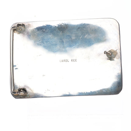 vintage Carol Kee Navajo sterling silver Mickey Mouse inlay belt buckle zunitoon