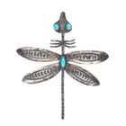 1950's Navajo sterling silver dragonfly brooch/pin w/turquoise eyes