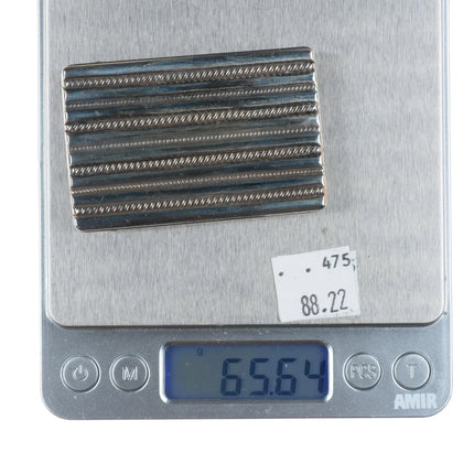 Vintage Southwestern sterling silver braided rope belt buckle