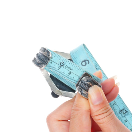 6.6" EL Billah Navajo sterling silver multi-stone spiny oyster cuff bracelet