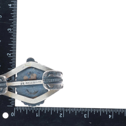 6.6" EL Billah Navajo sterling silver multi-stone spiny oyster cuff bracelet