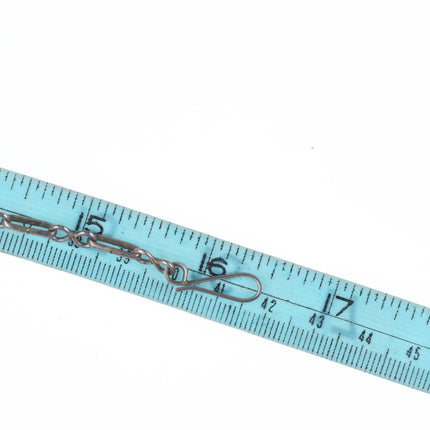 16" Locaspino Zuni sterling silver needlepoint turquoise bib/choker necklace