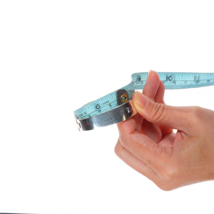 Heavy vintage sterling silver Mexican modernist bar choker/bangle bracelet