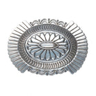 David Reeves Navajo sterling silver heavily stamped concho style belt buckle