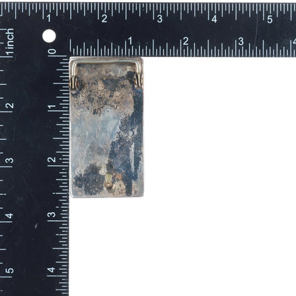 1960's Vintage Sterling silver Navajo roadrunner belt buckle w/turquoise eye