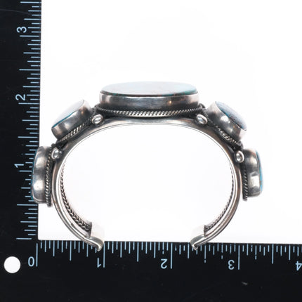 6.75" Verdy Jake Navajo Smoky Bisbee turquoise sterling silver cuff bracelet