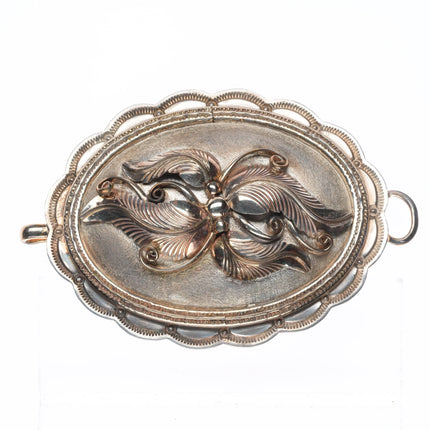 Vintage EB Navajo 3pc belt buckle set sterling silver/gold filled