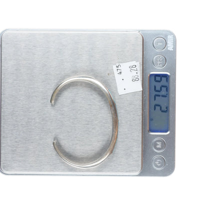 6.15" Vintage Navajo sterling silver channel inlay turquoise cuff bracelet