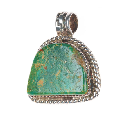 Tom Billy Navajo sterling silver Royston turquoise pendant