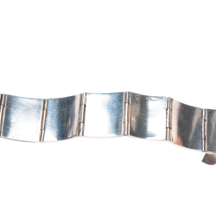 6.5" Vintage Chinese Export four seasons link bracelet sterling silver