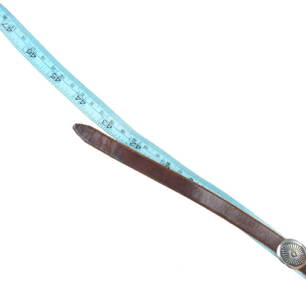 Patrick Ohlinger Coin/Sterling silver, turquoise, coral hand stamped concho belt