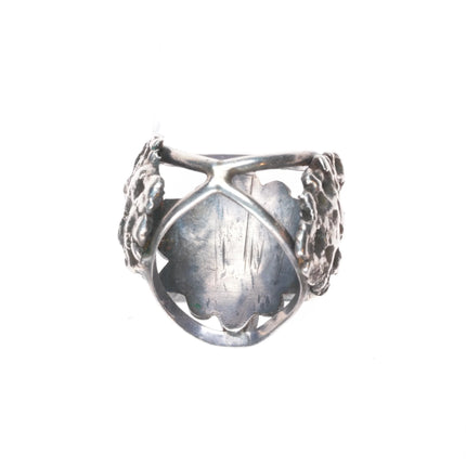 sz7 vintage Navajo 7 stone turquoise star ring sterling silver