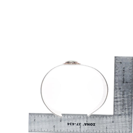 6.6" Navajo 30's-40's Fred Harvey snakes sterling silver turquoise cuff bracelet