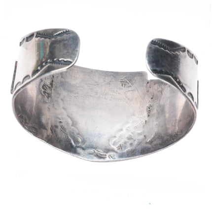 6.5" c1930 Navajo Fred Harvey Whirling Log Kachina Cuff Bracelet sterling silver