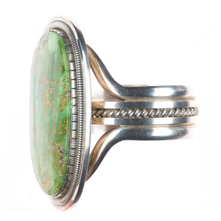 6.5" Walter Vandever Navajo sterling silver Carico Lake turquoise cuff bracelet