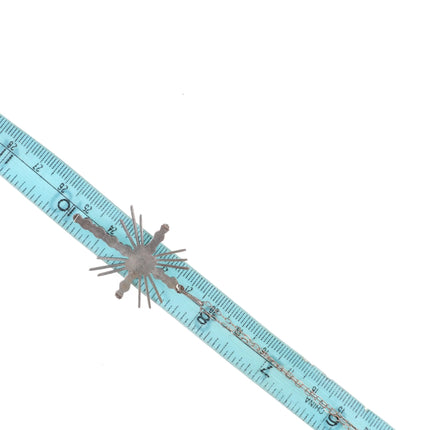 Vintage Zuni sterling silver snake eye/needlepoint turquoise cross/other pendant