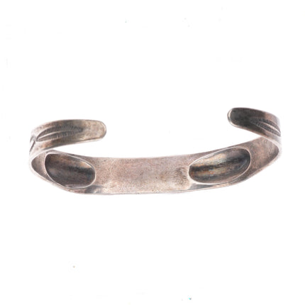 6.3" 1940's Navajo sterling silver Cerrillos turquoise cuff bracelet