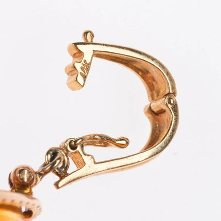 10k/14k gold large vintage deep carved pink shell cameo pendant/pin