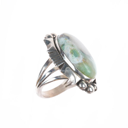 sz9 Edison Smith Navajo sterling silver Chrysoprase ring