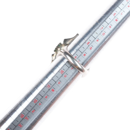 sz9 Edison Smith Navajo sterling silver Chrysoprase ring