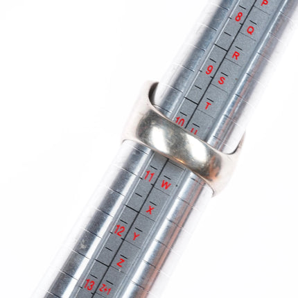 sz10.5 Mexican modernist sterling silver chrysocolla geometric ring