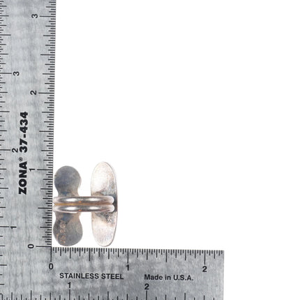 sz7 Terrence Hunt Navajo "Sun Boy" Sterling silver/turquoise modernist ring