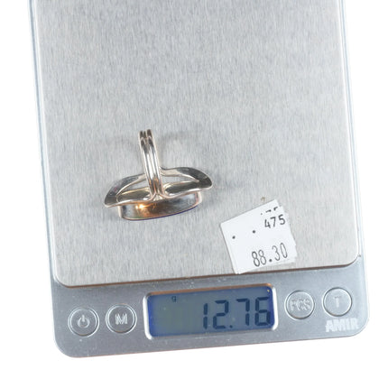 sz9  DDD  Dominique Dinouart Mexican modernist sterling silver lapis ring