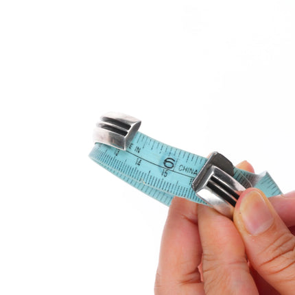 6.25" Johnny Mike Begay Navajo rails modernist sterling silver cuff bracelet