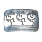 Vintage Navajo or Hopi sterling silver Kokopelli Overlay belt buckle