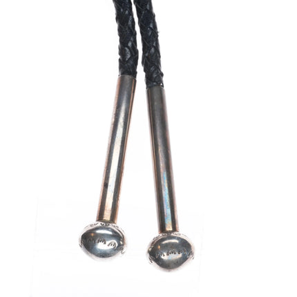 Andrew Redhorse Alvarez spiderweb Bisbee turquoise sterling silver bolo tie