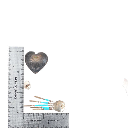 Vintage Southwestern sterling silver, spiny oyster, turquoise earrings lot