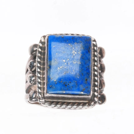 sz7 Jack Whittaker Navajo sterling silver denim lapis revival ring