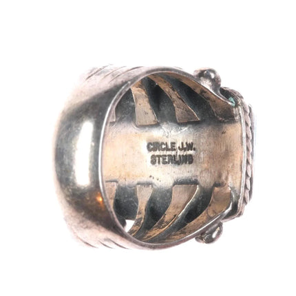 sz7 Jack Whittaker Navajo sterling silver denim lapis revival ring