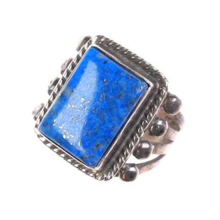 sz7 Jack Whittaker Navajo sterling silver denim lapis revival ring