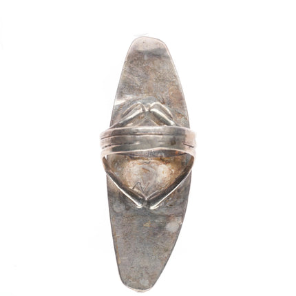 sz6 long Vintage Lime green turquoise/variscite Navajo sterling ring