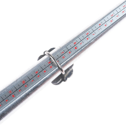 sz8 Vintage Zuni sterling silver 7 stone snake eye turquoise cluster ring