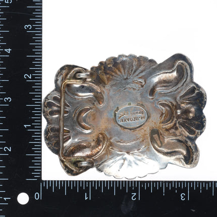 Marco Begaye Navajo sterling silver high grade waterweb kingman belt buckle