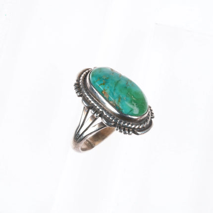 sz7 MP Navajo sterling silver high grade green turquoise ring