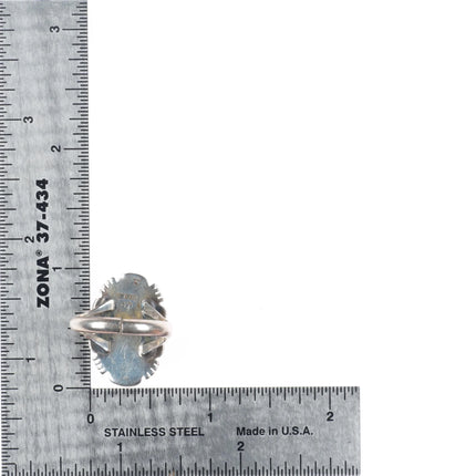 sz7 MP Navajo sterling silver high grade green turquoise ring