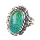 sz7 MP Navajo sterling silver high grade green turquoise ring