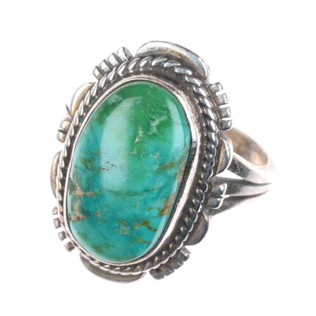 sz7 MP Navajo sterling silver high grade green turquoise ring