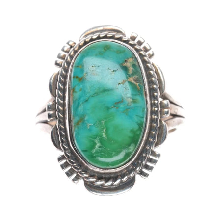 sz7 MP Navajo sterling silver high grade green turquoise ring