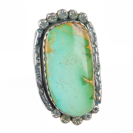 sz7.5 Large Vintage Royston Turquoise Navajo sterling silver ring