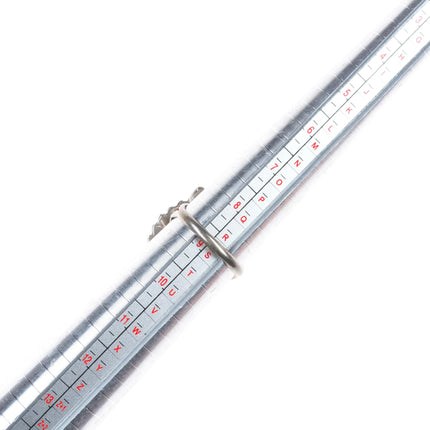 sz9 M Etsitty Navajo sterling silver white buffalo feather design ring