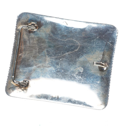 Kee Joe Benally Navajo sterling silver lapis modernist belt buckle vintage