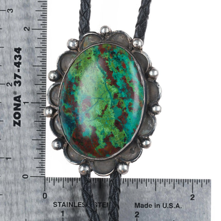 Vintage Sterling silver Chrysocolla southwestern/Native American bolo tie